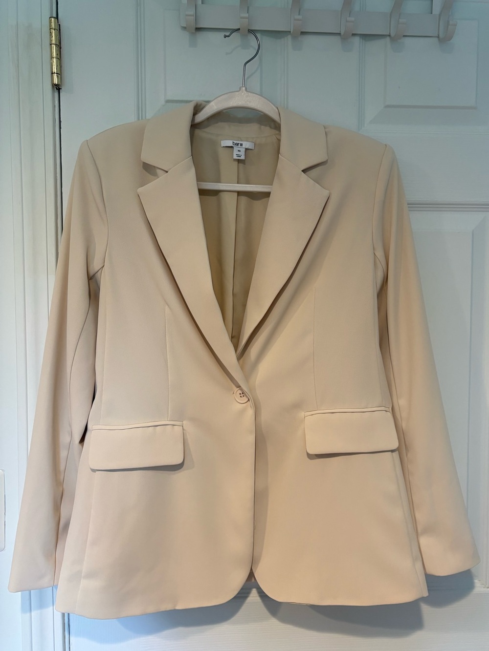 Bar III Women's Cream Single-Button Blazer - XS